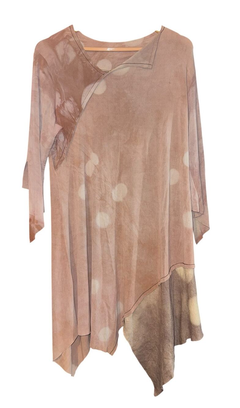 Staley Gretzinger Asymmetrical‎ Lagenlook Artsy Dress Medium Patchwork ~Flaw